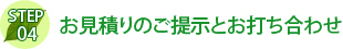 お見積りのご提示とお打ち合わせ